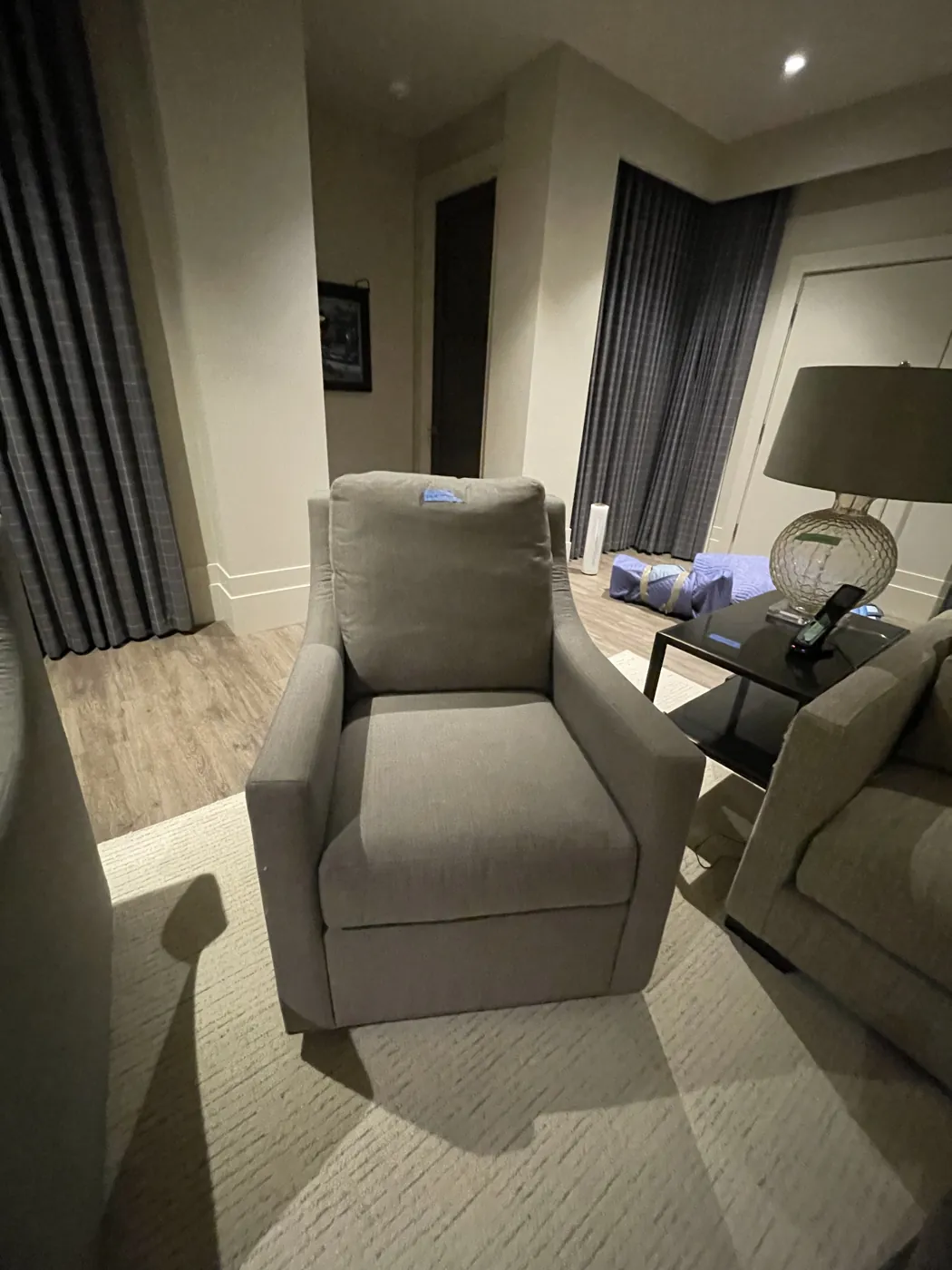 Household furniture inside a home before moving