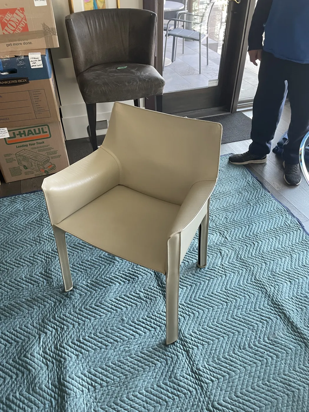 Household furniture inside a home before moving