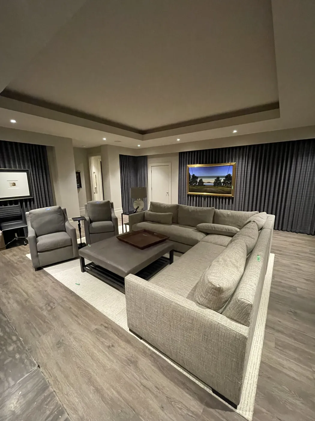 Household furniture inside a home before moving